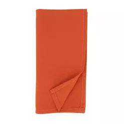 Kirklands Home Table Linens|Everyday Polyester Cloth Napkins, Set of 12 Orange