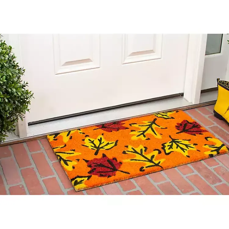 Online Orange Fall Botanical Doormat Fall