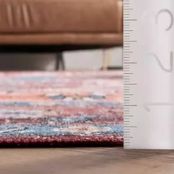 Kirklands Home Area Rugs|Orange Medallion Washable Area Rug, 5x8