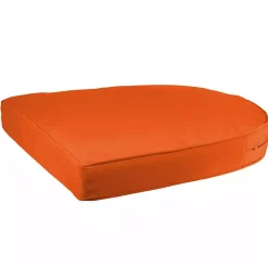 Kirklands Home Outdoor Cushions & Pillows|Outdoor Wicker Seat Cushion Orange
