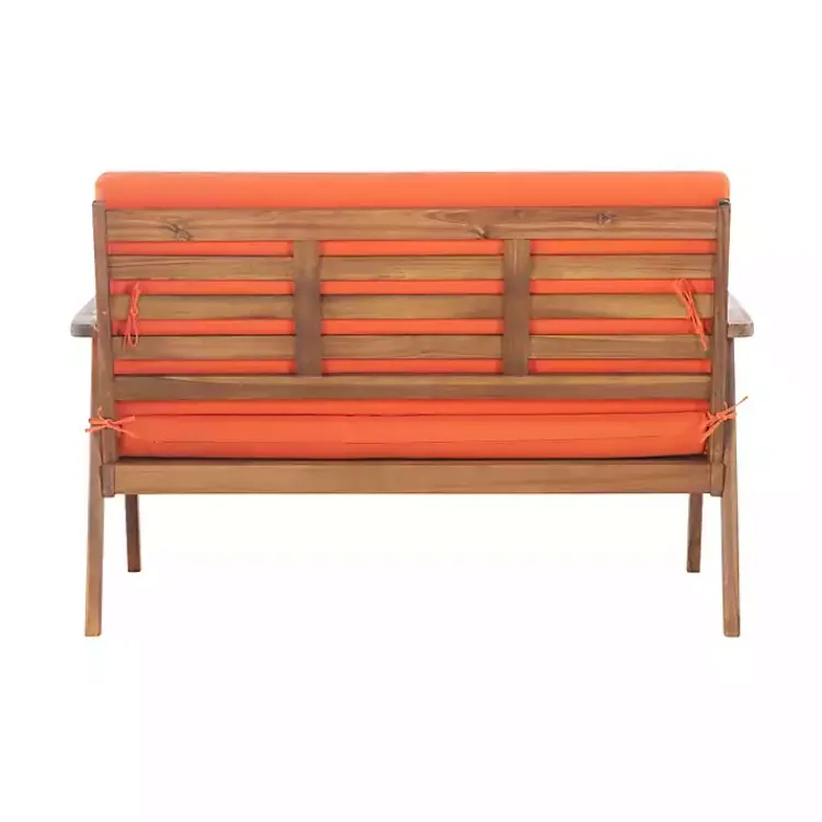 Kirklands Home Outdoor Sets|4-pc. Acacia Wood Outdoor Living Set Orange