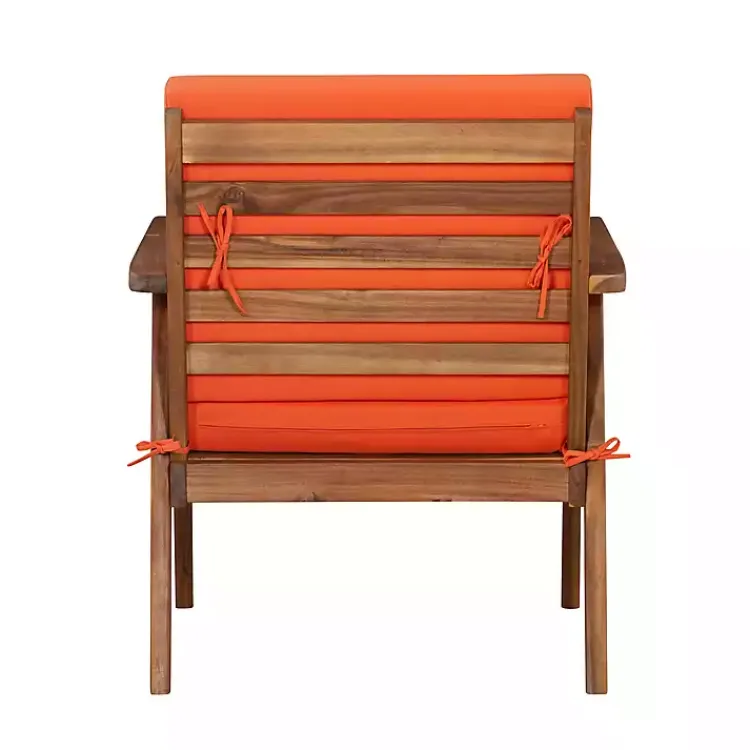 Kirklands Home Outdoor Sets|4-pc. Acacia Wood Outdoor Living Set Orange