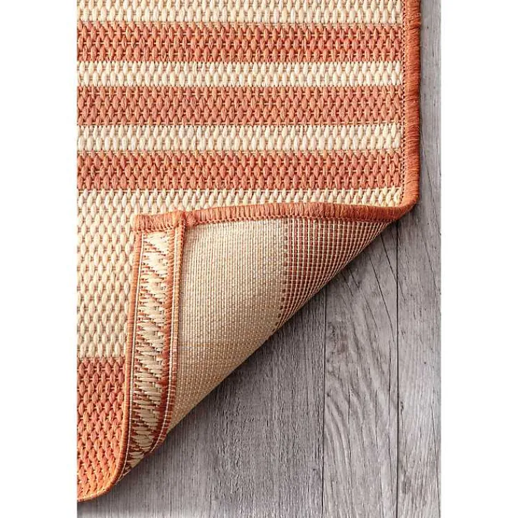 Kirklands Home Outdoor Rugs|Robin Stripe Outdoor Rug, 5x8 Orange