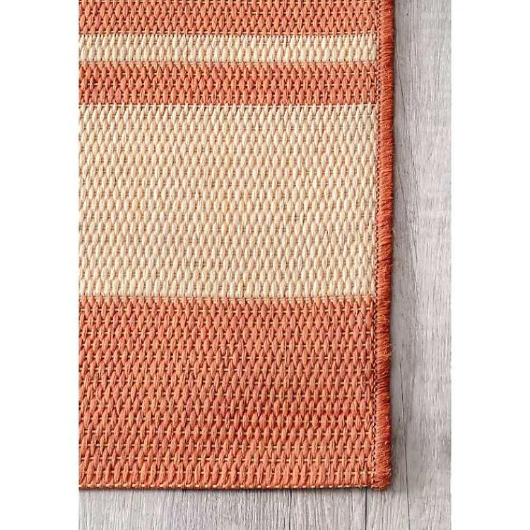 Kirklands Home Outdoor Rugs|Robin Stripe Outdoor Rug, 5x8 Orange