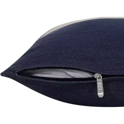 Orange Single Stripe Navy Pillow Pillows