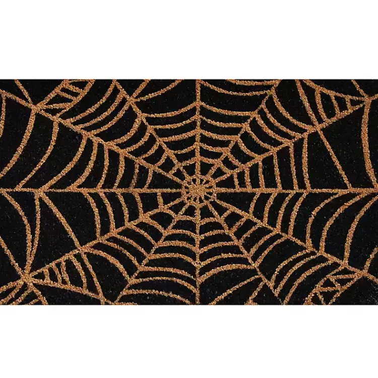 Sale Orange Spiderweb Halloween Doormat Halloween