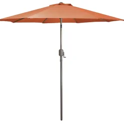 Kirklands Home Outdoor Accent Furniture|Orange Tilt Hand Crank Outdoor Umbrella