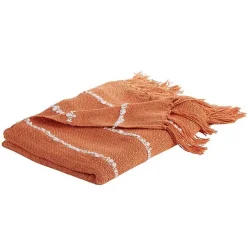 Hot White Striped Fringe Throw Blanket Blankets & Throws