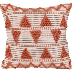 Hot Orange Woven Triangle Indoor/Outdoor Pillow Pillows