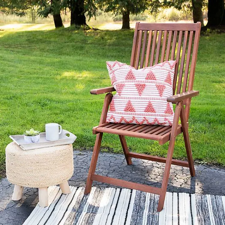 Hot Orange Woven Triangle Indoor/Outdoor Pillow Pillows