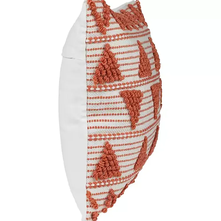 Hot Orange Woven Triangle Indoor/Outdoor Pillow Pillows