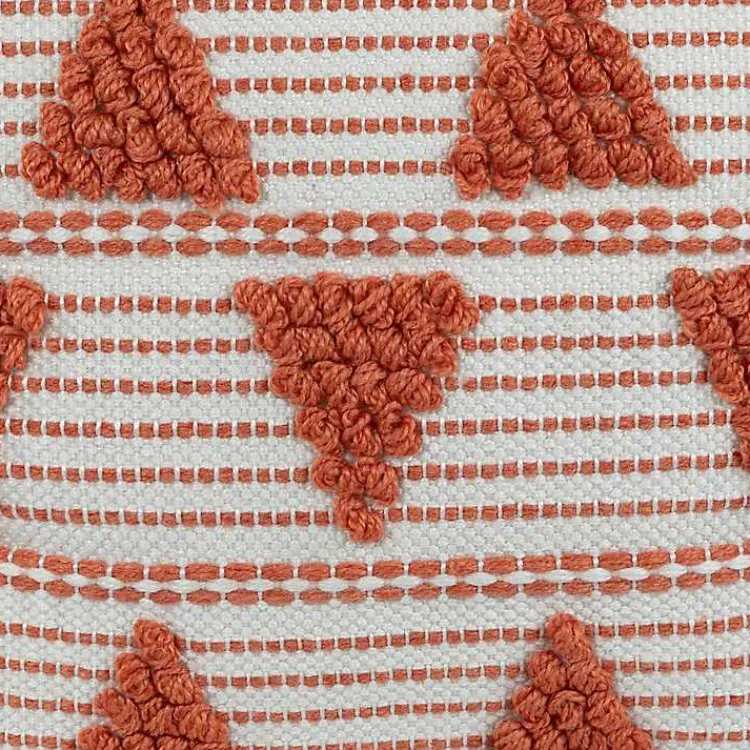 Hot Orange Woven Triangle Indoor/Outdoor Pillow Pillows