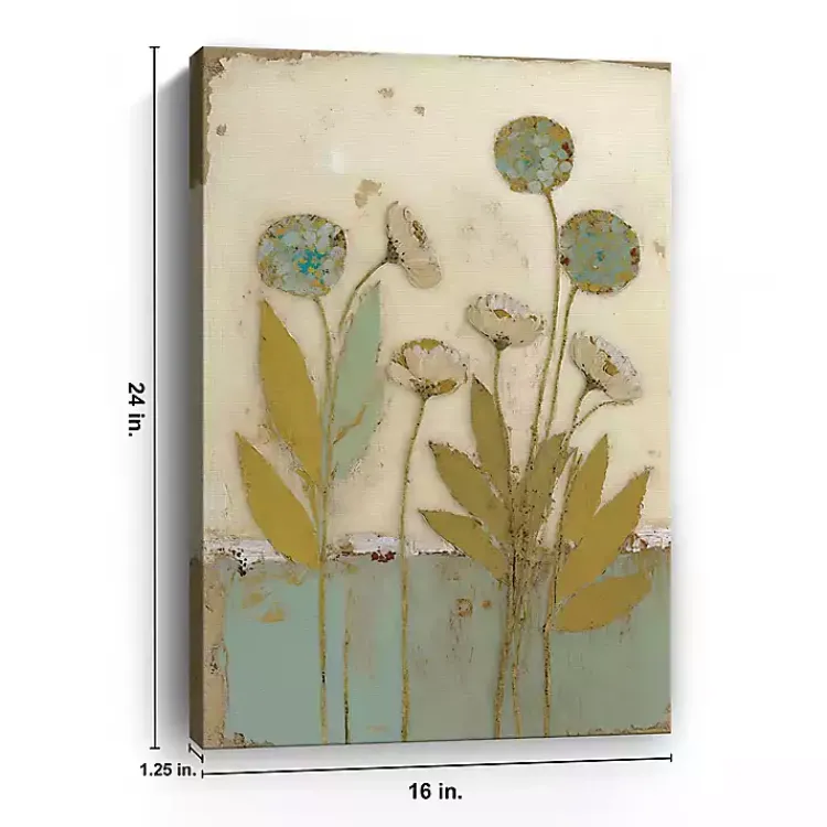 Kirklands Home Canvas Art|Orbloom Floral Encaustic Canvas Art Print Multi