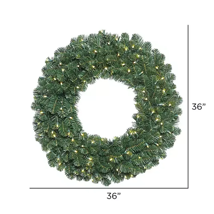 Outlet Oregon Fir Warm White Wide Bulb Wreath Wreaths