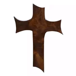 Kirklands Home Wall Plaques|Organic Shape Cross Wall Plaque, 14 in. Brown