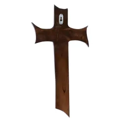Kirklands Home Wall Plaques|Organic Shape Cross Wall Plaque, 20 in. Brown