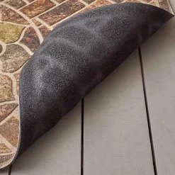 Kirklands Home Doormats|Ornamental Brick Entry Doormat Brown