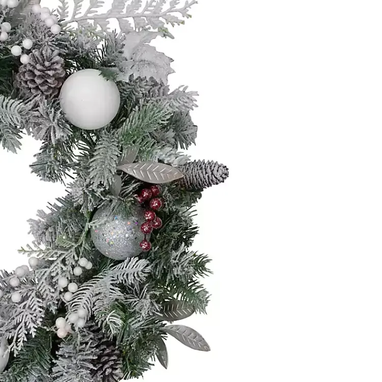 Sale Ornaments and Frosted Cedar Berries Wreath Wreaths