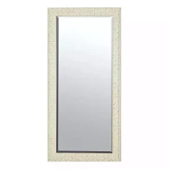 Kirklands Home Full Length & Floor Mirrors|Ornate Distressed Cream Leaner Mirror