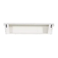 Kirklands Home Shelves|Ornate Farmhouse Wooden Wall Shelf, 28 in. White