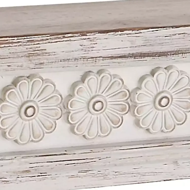Kirklands Home Shelves|Ornate Farmhouse Wooden Wall Shelf, 36 in.