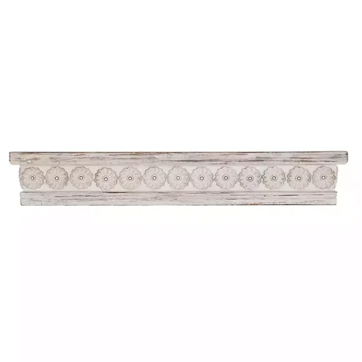 Kirklands Home Shelves|Ornate Farmhouse Wooden Wall Shelf, 36 in.