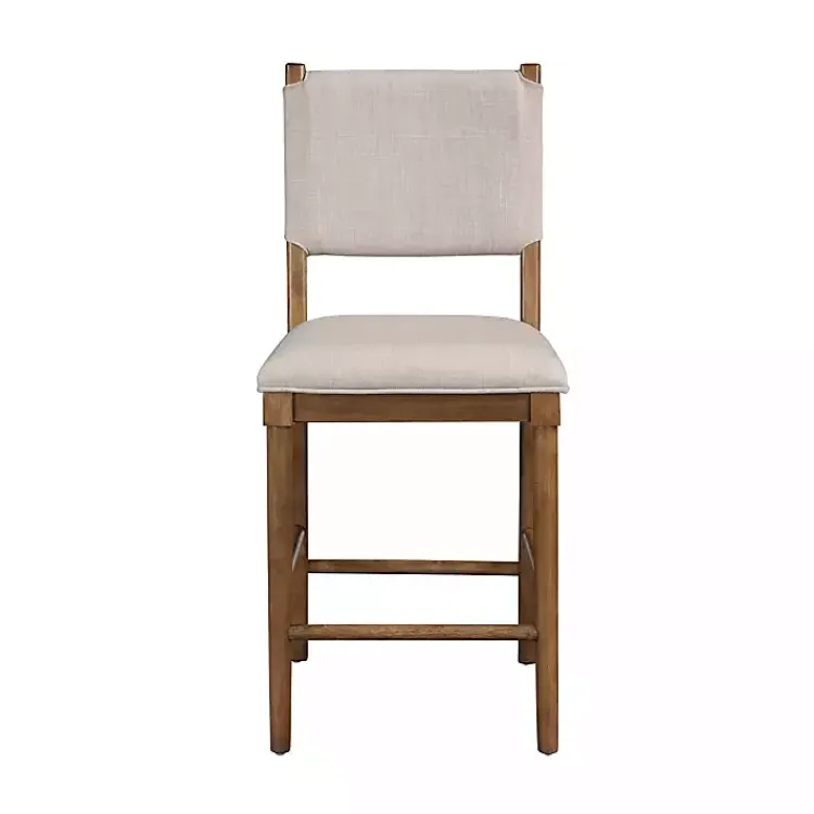 Kirklands Home Bar Stools & Counter Height Stools|Oslo Cream Upholstered Counter Stools, Set of 2 Ivory