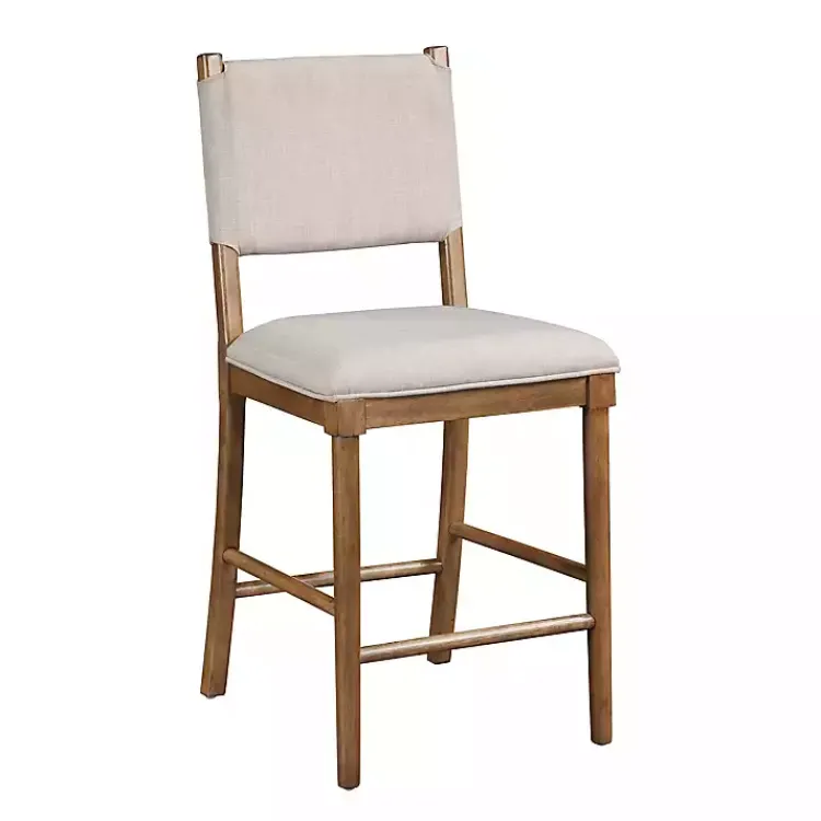 Kirklands Home Bar Stools & Counter Height Stools|Oslo Cream Upholstered Counter Stools, Set of 2 Ivory