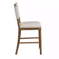 Kirklands Home Bar Stools & Counter Height Stools|Oslo Cream Upholstered Counter Stools, Set of 2 Ivory