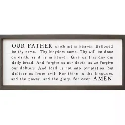 Kirklands Home Wall Quotes & Signs|Our Father Framed Wall Plaque