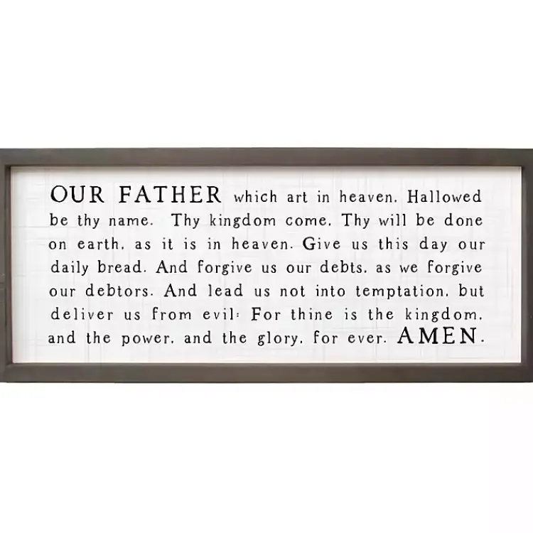 Kirklands Home Wall Quotes & Signs|Our Father Framed Wall Plaque