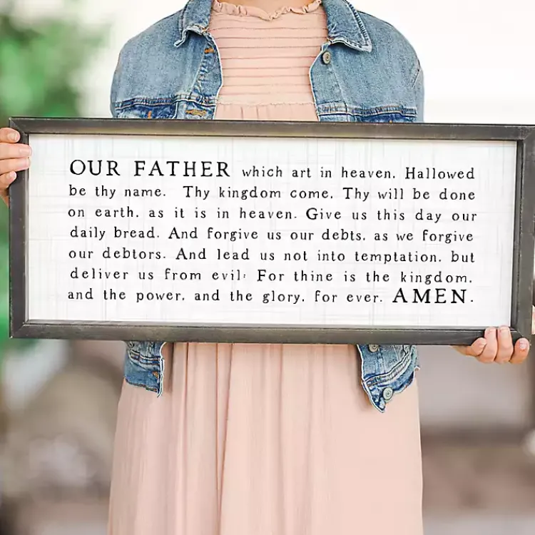 Kirklands Home Wall Quotes & Signs|Our Father Framed Wall Plaque