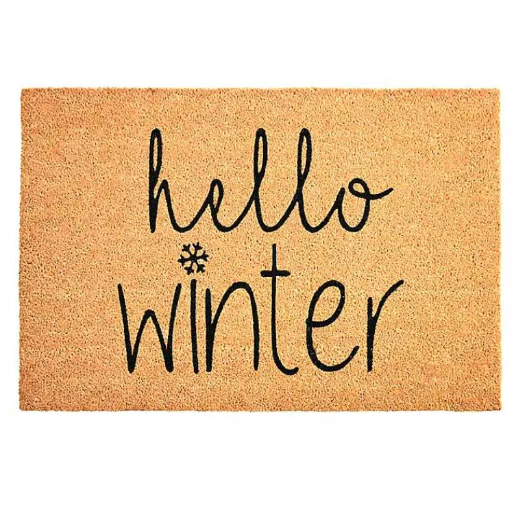 Hot Outdoor Hello Winter Christmas Doormat Outdoor Christmas Decorations