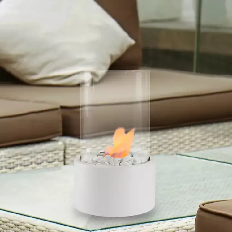 Kirklands Home Fire Pits|Outdoor Tabletop Fireplace on Base White