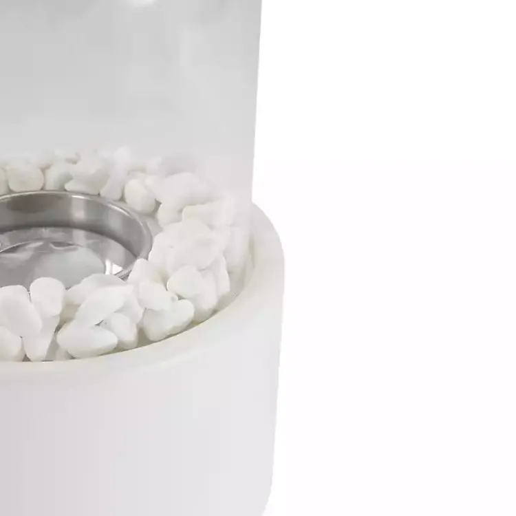 Kirklands Home Fire Pits|Outdoor Tabletop Fireplace on Base White