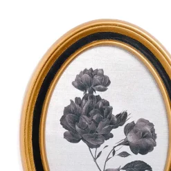 Kirklands Home Framed Art|Oval Black Floral Framed Art Print