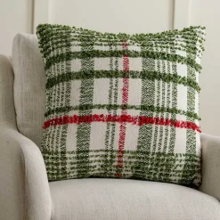Hot Oversized Green Plaid Pillow Pillows