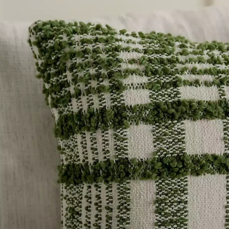Hot Oversized Green Plaid Pillow Pillows