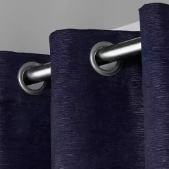 Kirklands Home Curtains & Drapes|Oxford Navy Thermal Curtain Panel Set, 84 in. Blue