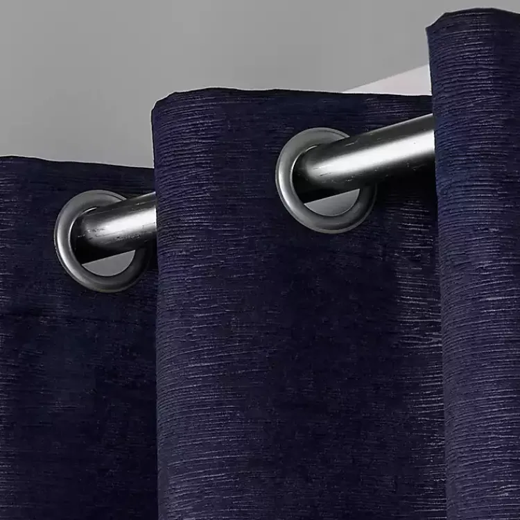Kirklands Home Curtains & Drapes|Oxford Navy Thermal Curtain Panel Set, 84 in. Blue
