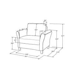 Kirklands Home Accent Chairs|Oyster Walter Accent Chair Ivory