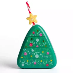 Kirklands Home Glassware & Drinkware|Packed Party Christmas Tree Sipper Green