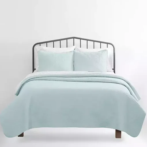 Kirklands Home Bedspreads & Coverlets|Pale Herring 3-pc. King Quilted Coverlet Set Blue