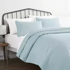 Kirklands Home Bedspreads & Coverlets|Pale Herring 3-pc. Queen Quilted Coverlet Set Blue
