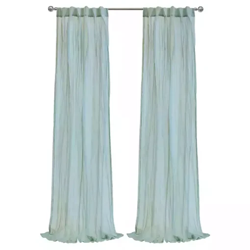 Kirklands Home Curtains & Drapes|Pale Thyme Paloma Curtain Panel, 63 in. Blue