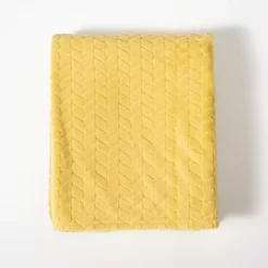 Best Pale Heavenly Herringbone Plush Throw Blankets & Throws