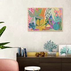 Kirklands Home Framed Art|Palm Heaven Framed Canvas Art Print Multi