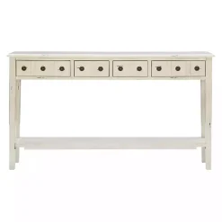 Kirklands Home Console Tables|Paloma Cream 4-Drawer Console Table Ivory