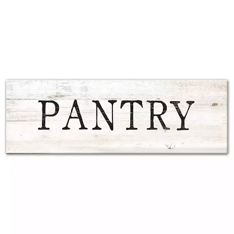 Kirklands Home Wall Quotes & Signs|Pantry Script Canvas Art Print White