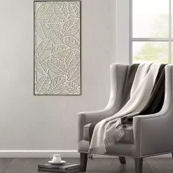 Kirklands Home Wall Plaques|Paper Cloaked Leaves Metal Plaque White